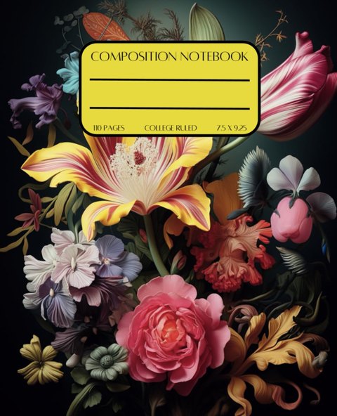 Vintage Botanical Composition Notebook cover