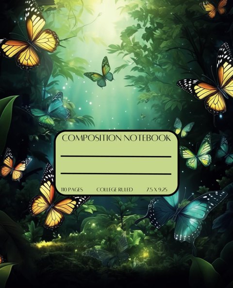 Butterfly Composition Notebook cover