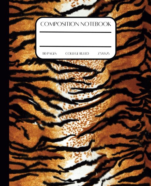 Tiger Print Composition Notebook cover