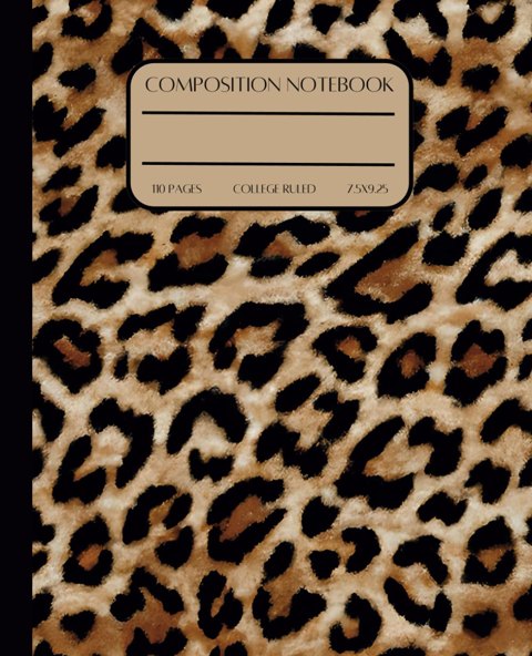 Leopard Print Composition Notebook cover