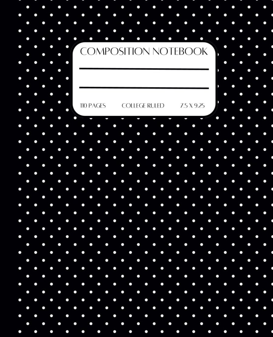 Polka Dot Composition Notebook cover