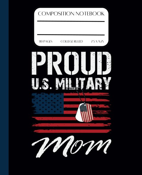 Military Mom Composition Notebook cover