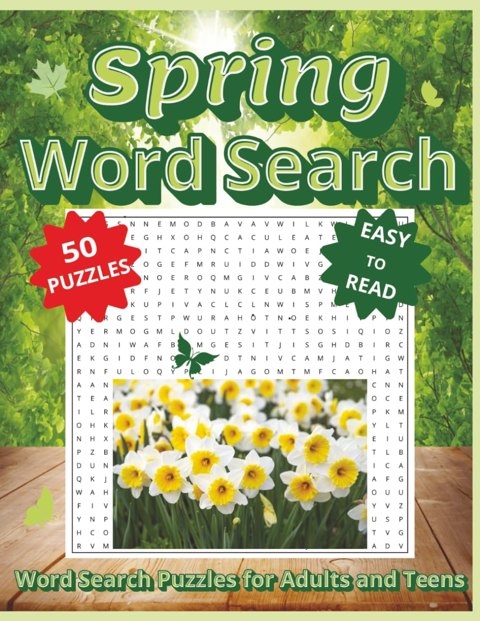 Spring Word Search Puzzle Book cover