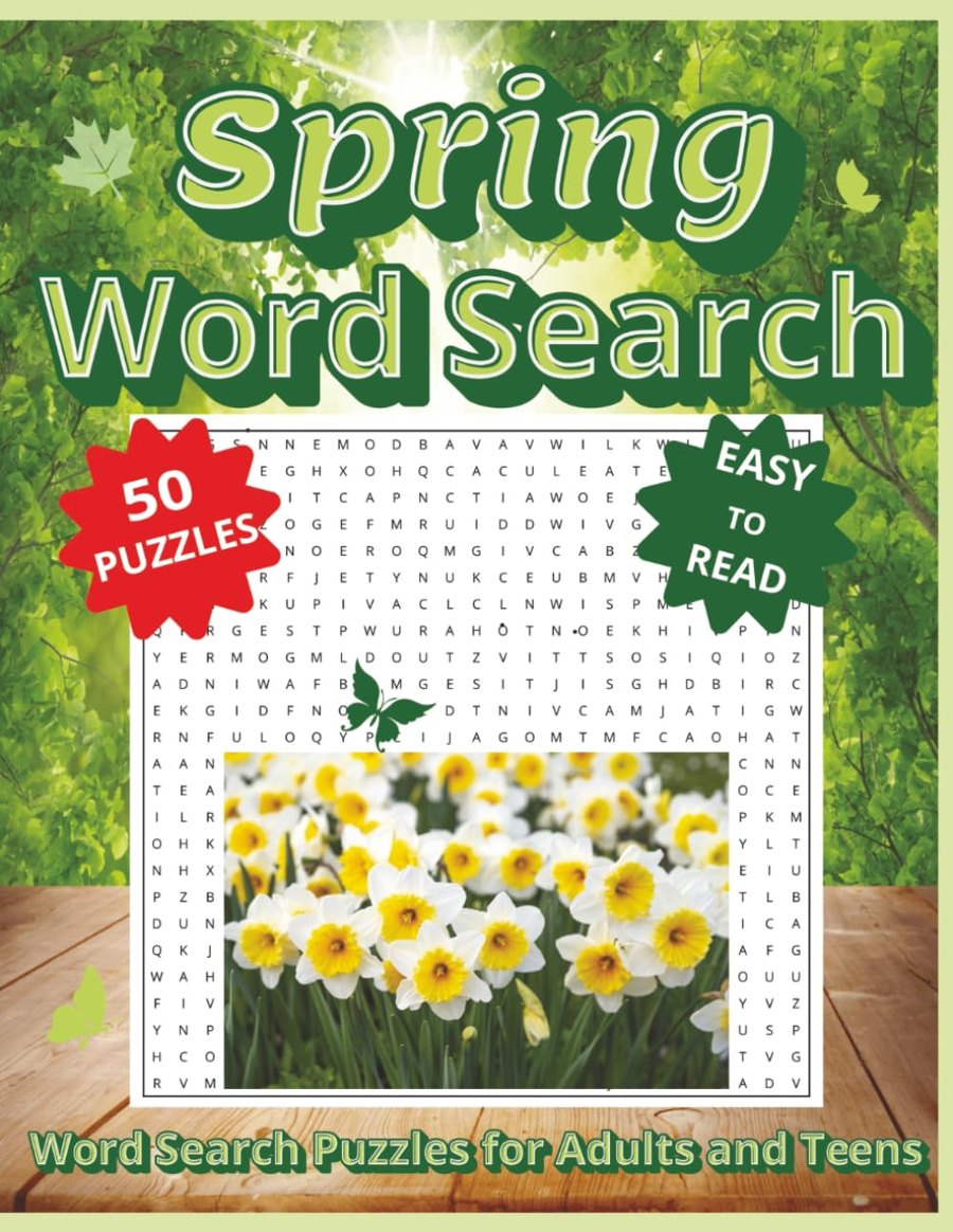 Spring Word Search Puzzle Book cover