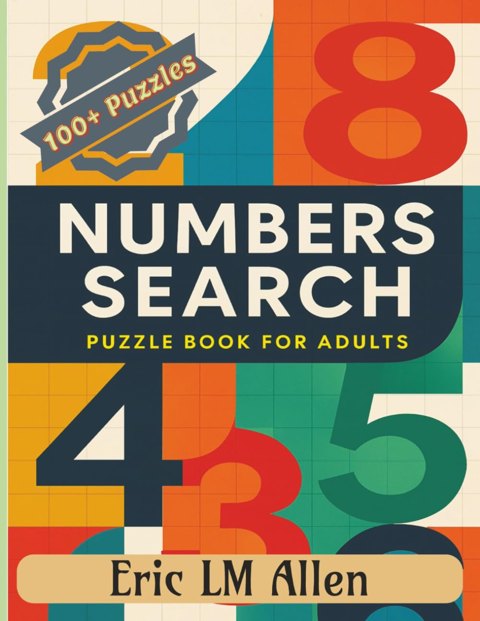 Numbers Search Puzzle Book for Adults cover