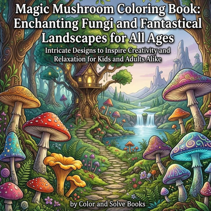 Magic Mushroom Coloring Book cover