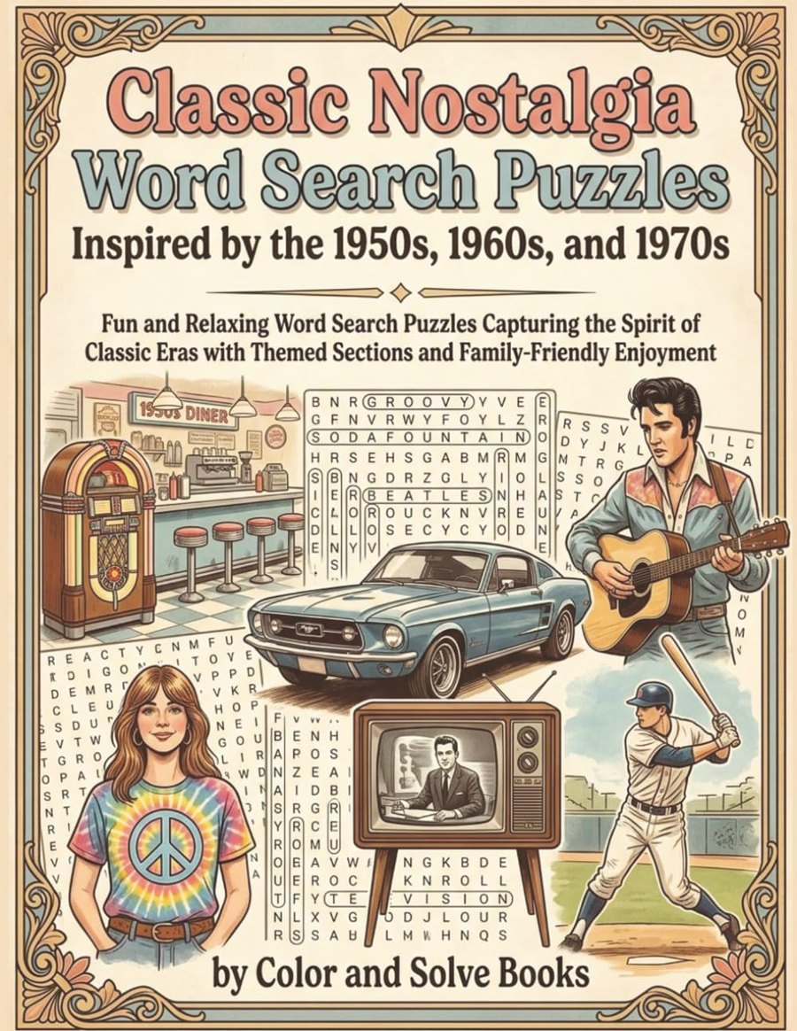Classic Nostalgia Word Search Puzzles cover
