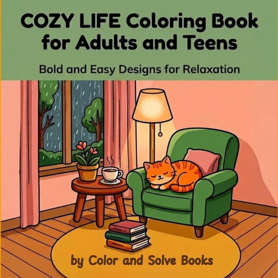 Cozy Life Coloring Book cover