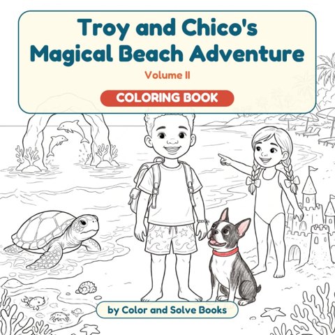 Magical Beach Adventure Coloring Book cover