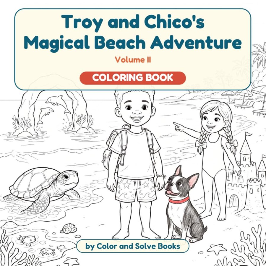 Magical Beach Adventure Coloring Book cover