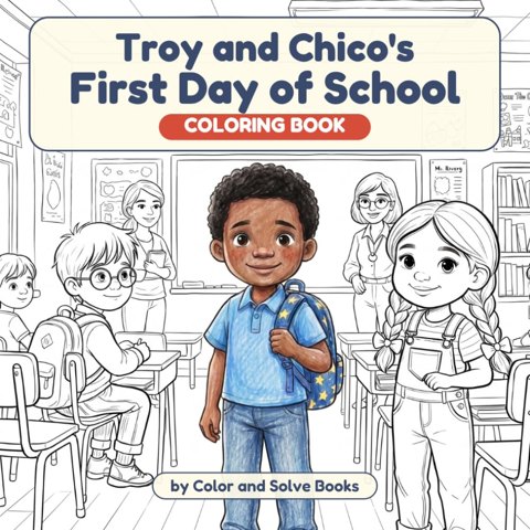 First Day of School Coloring Book cover