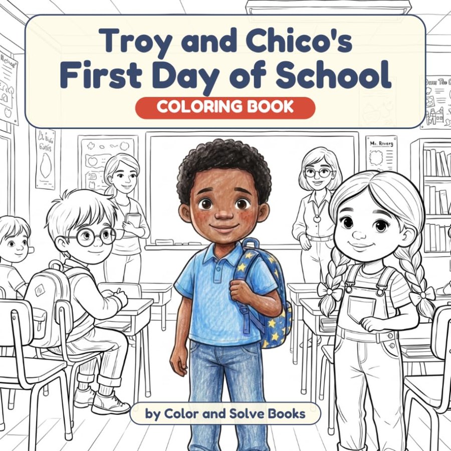 First Day of School Coloring Book cover