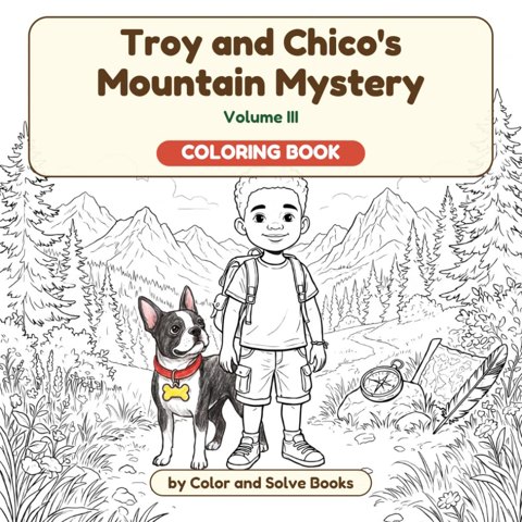 Mountain Mystery Coloring Book cover