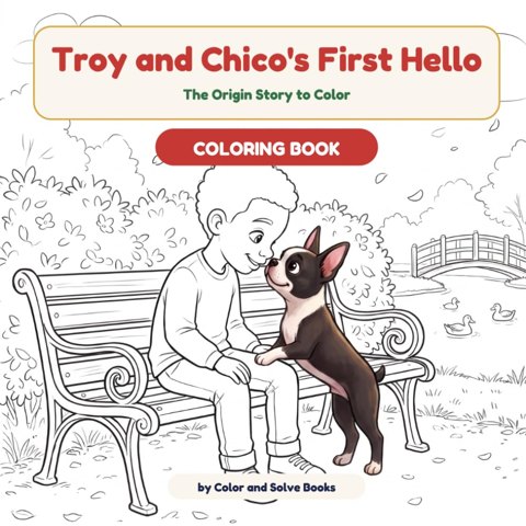 Troy and Chico’s First Hello Coloring Book cover