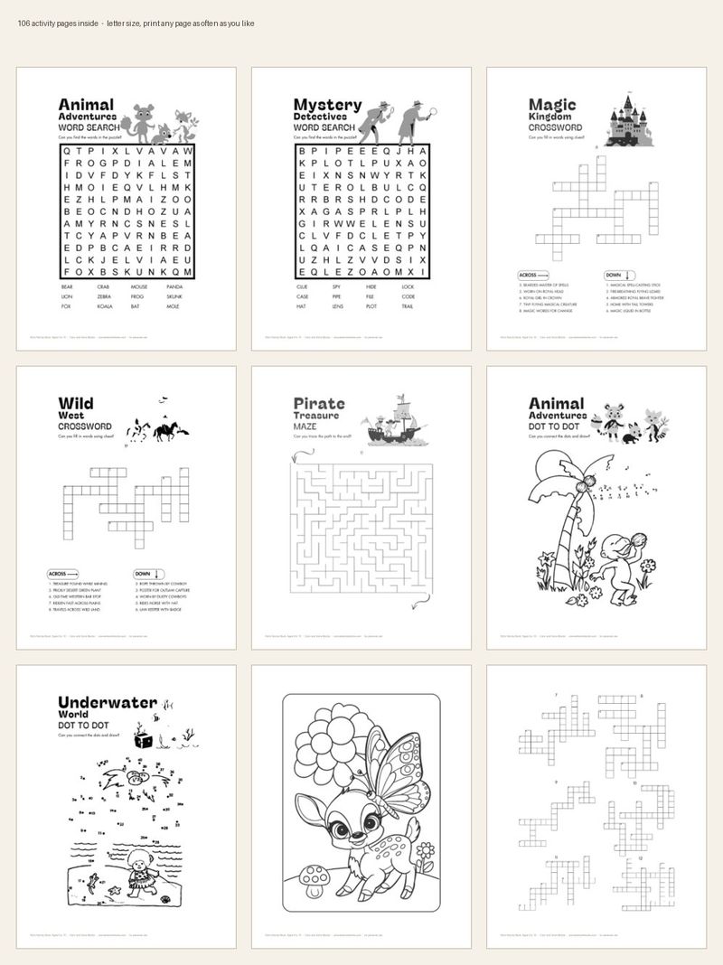 Page sample 4 from Kid’s Activity Book, Ages 6 to 10