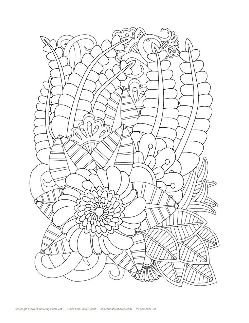Page sample 1 from Zentangle Flowers, Volume I