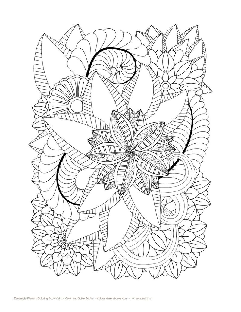 Page sample 2 from Zentangle Flowers, Volume I