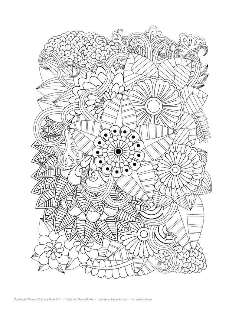 Page sample 3 from Zentangle Flowers, Volume I