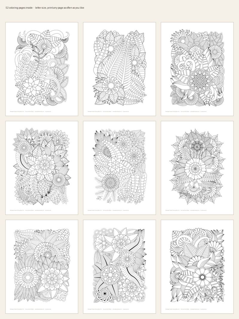 Page sample 4 from Zentangle Flowers, Volume I