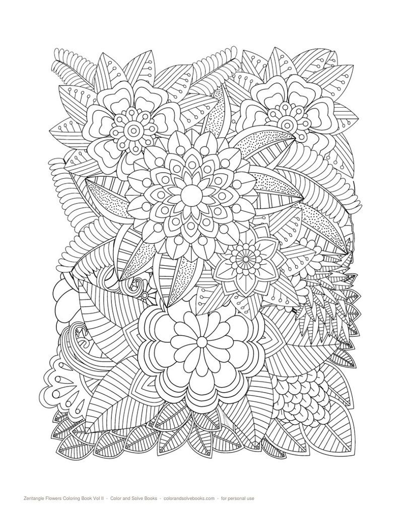 Page sample 3 from Zentangle Flowers, Volume II