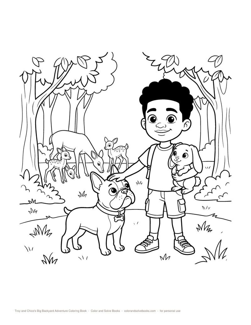Page sample 2 from Big Backyard Adventure Coloring Book