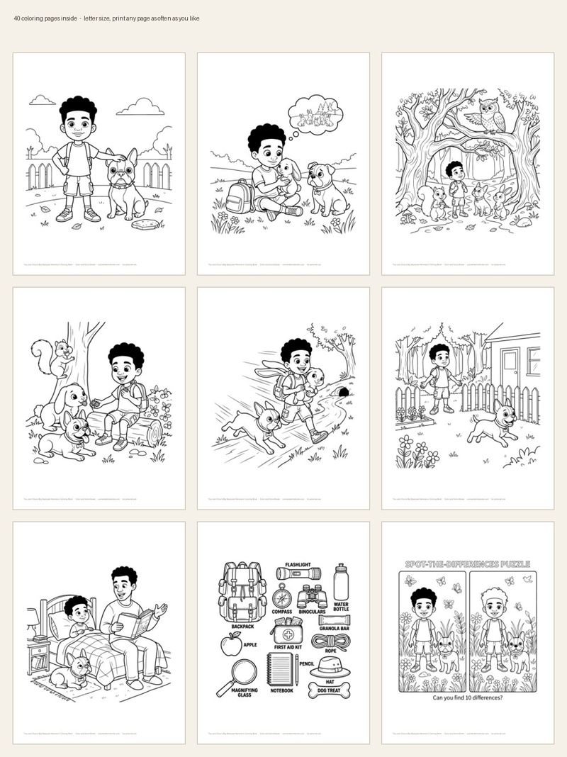 Page sample 4 from Big Backyard Adventure Coloring Book