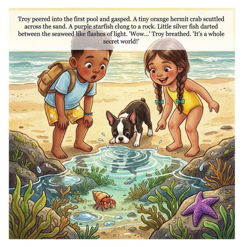 Page sample 2 from Troy and Chico’s Magical Beach Adventure