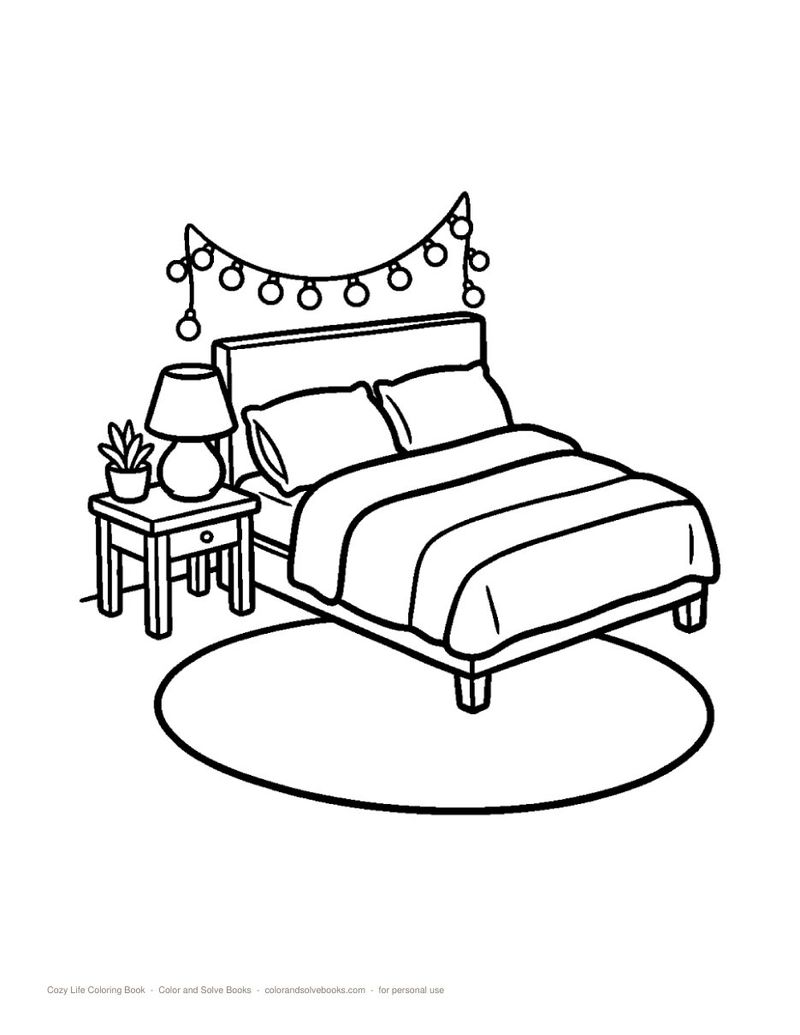 Page sample 1 from Cozy Life Coloring Book