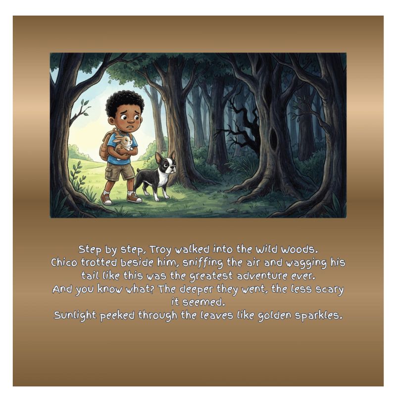 Page sample 1 from Troy and Chico’s Brave Backyard Adventure