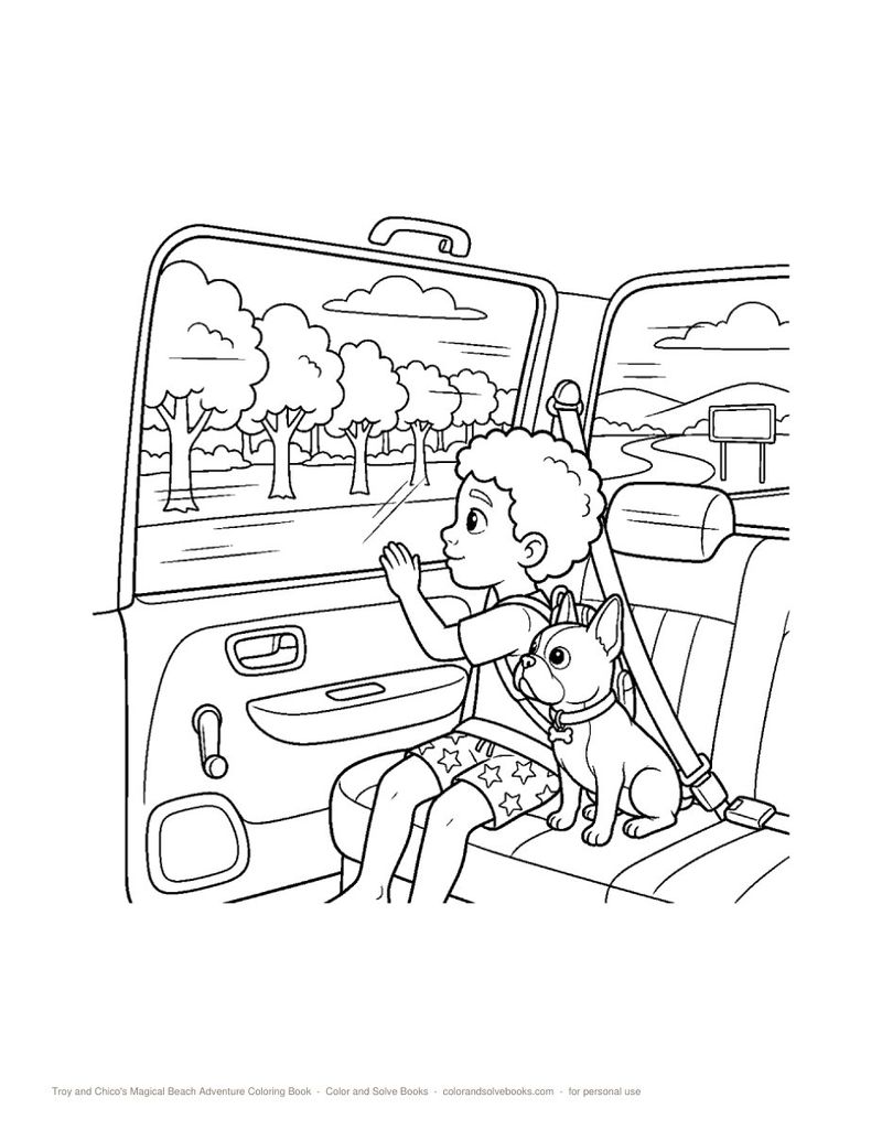 Page sample 1 from Magical Beach Adventure Coloring Book