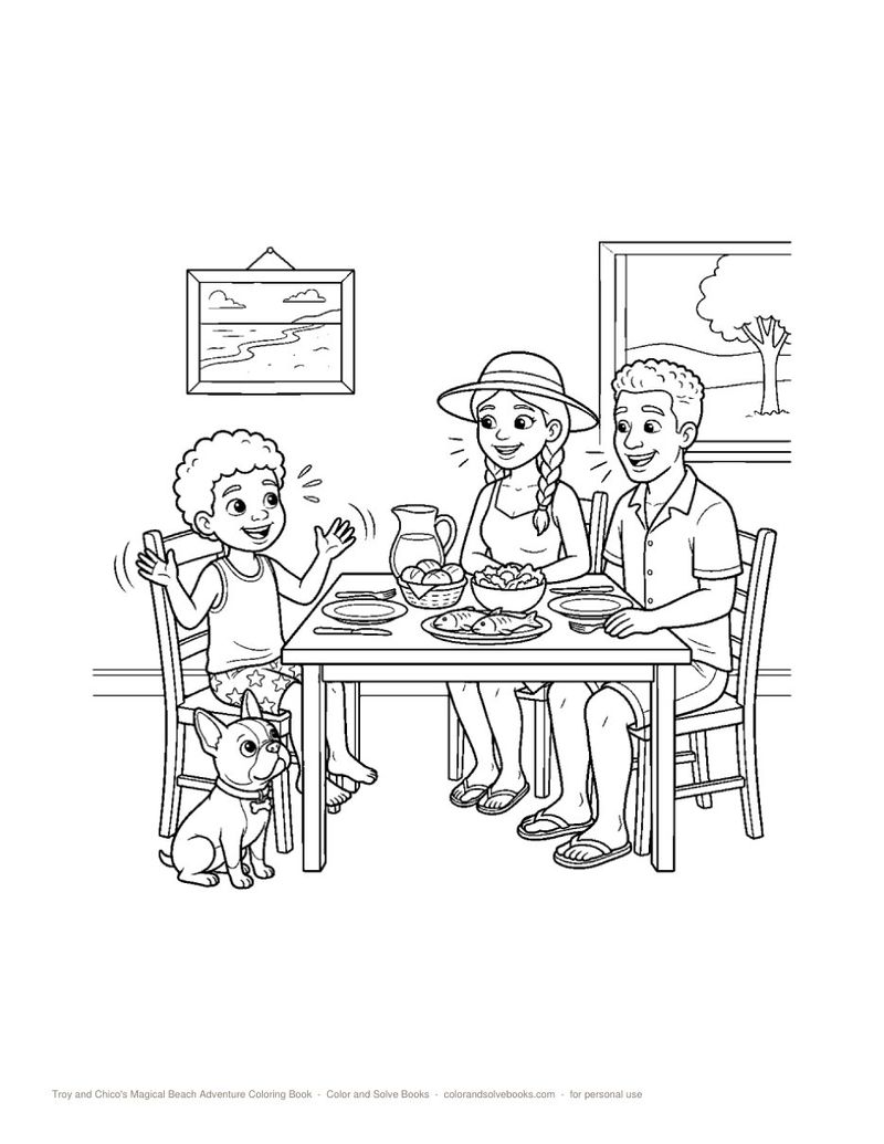 Page sample 3 from Magical Beach Adventure Coloring Book
