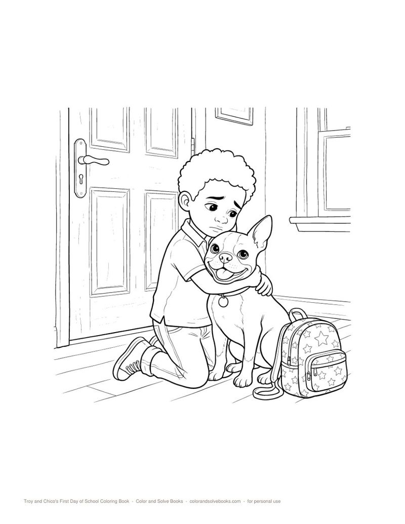 Page sample 1 from First Day of School Coloring Book
