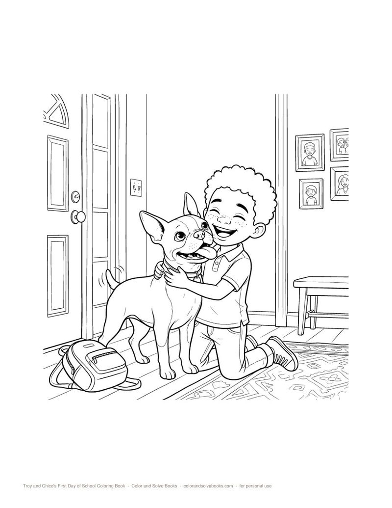 Page sample 3 from First Day of School Coloring Book