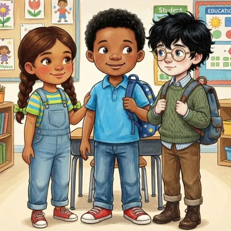 Page sample 2 from Troy and Chico’s First Day of School