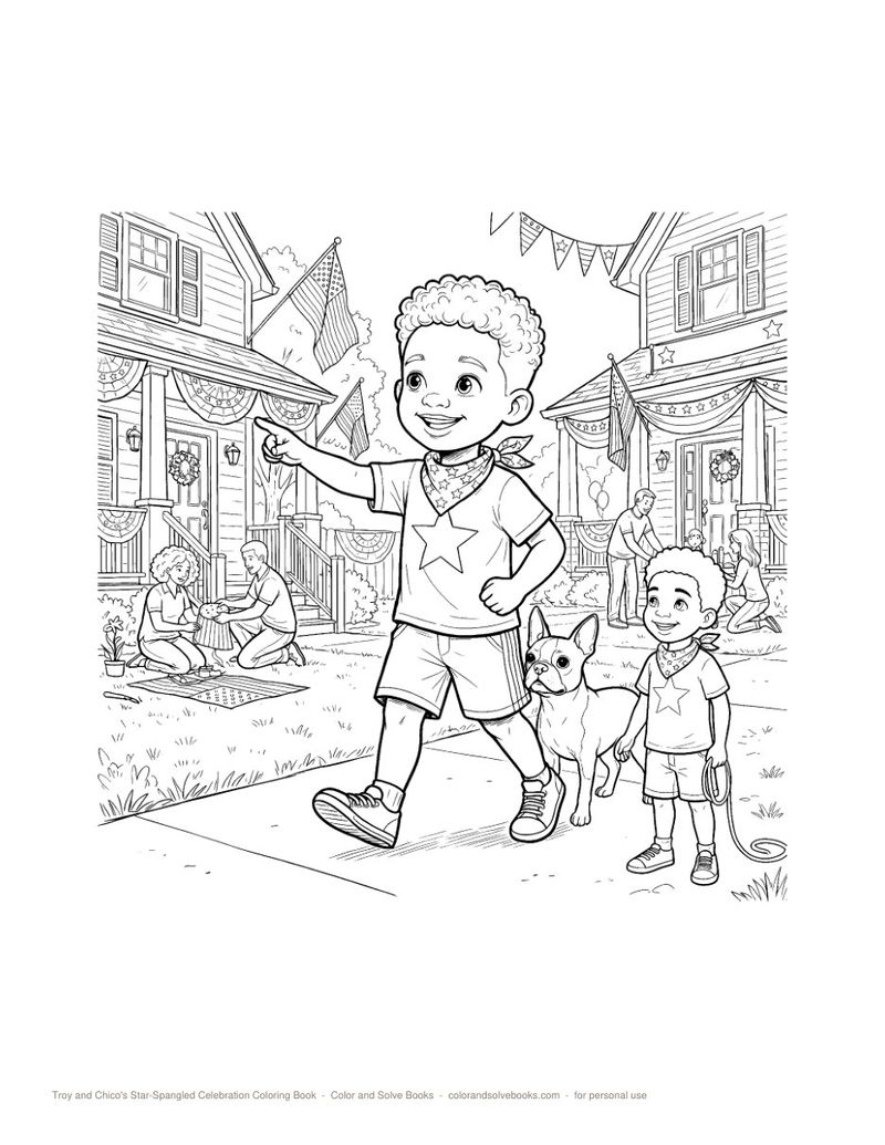 Page sample 1 from Star-Spangled Celebration Coloring Book