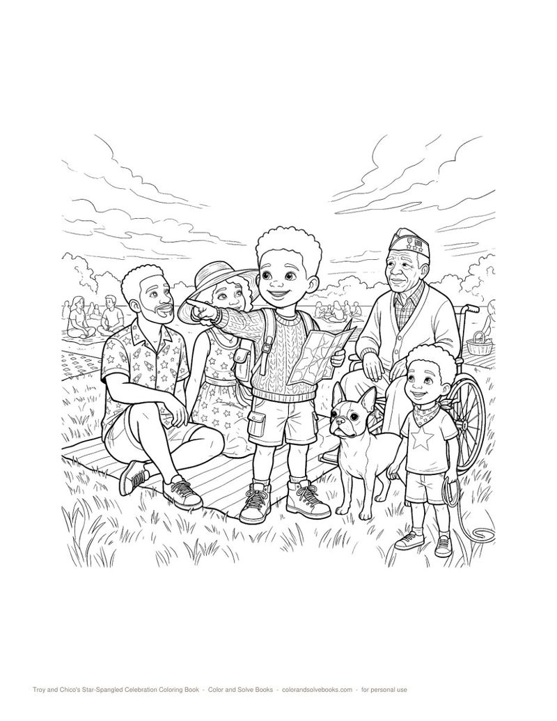 Page sample 3 from Star-Spangled Celebration Coloring Book