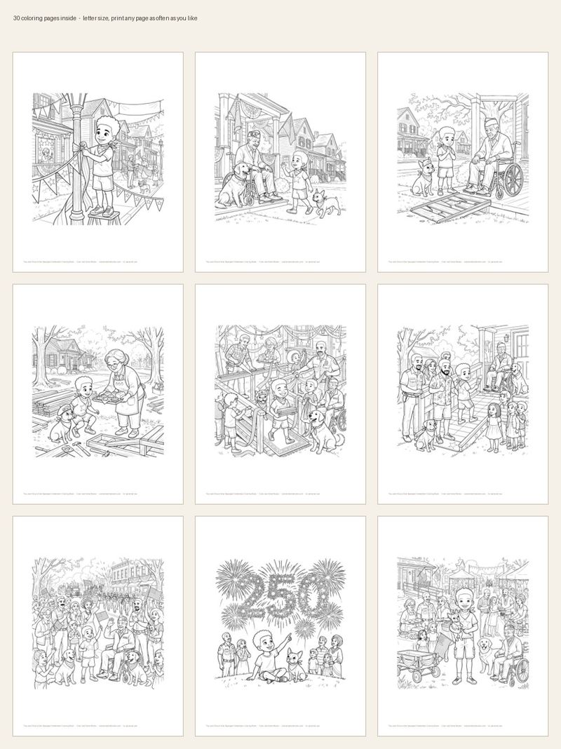 Page sample 4 from Star-Spangled Celebration Coloring Book