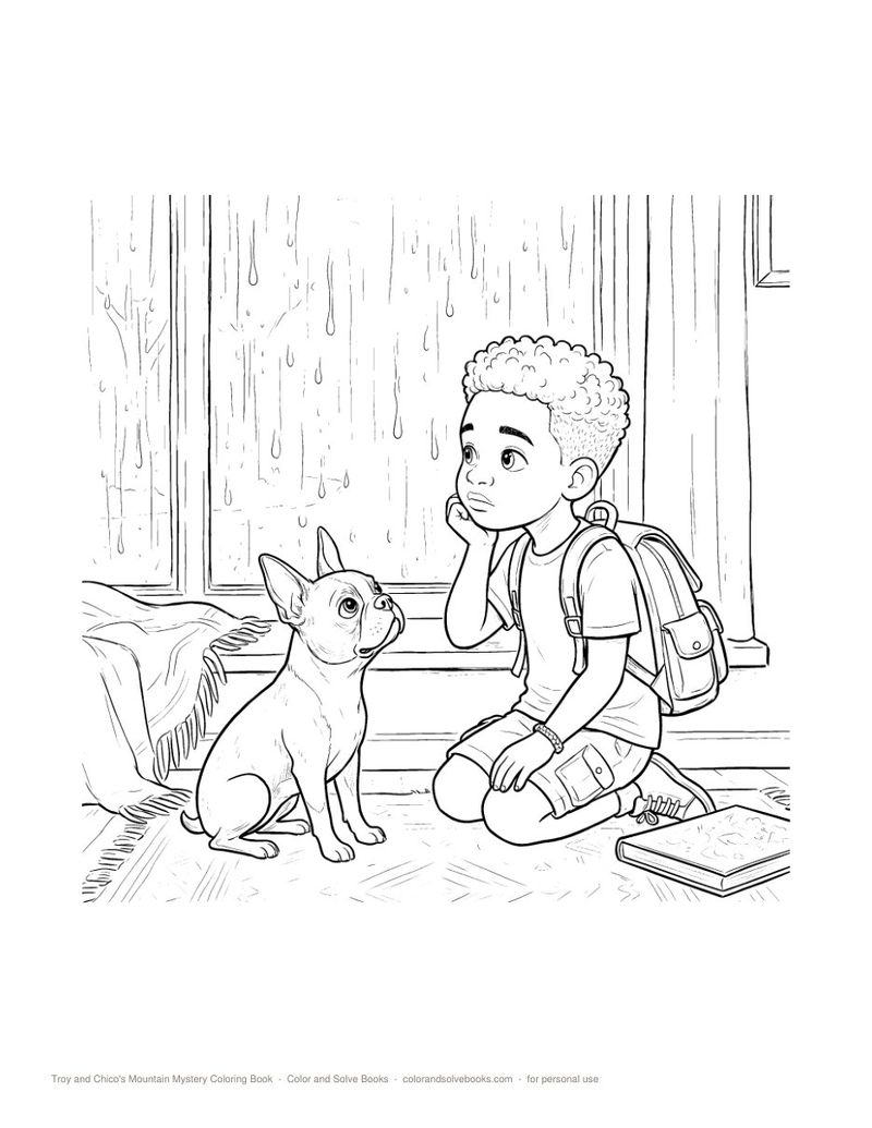 Page sample 1 from Mountain Mystery Coloring Book