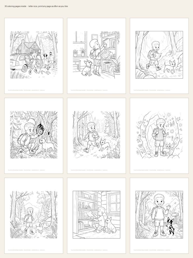 Page sample 4 from Mountain Mystery Coloring Book
